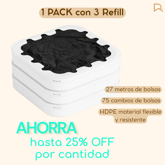 PACK de 3 Refill UltraBin U01 / BinElite TU01 (DESCUENTO EN CATIDAD)