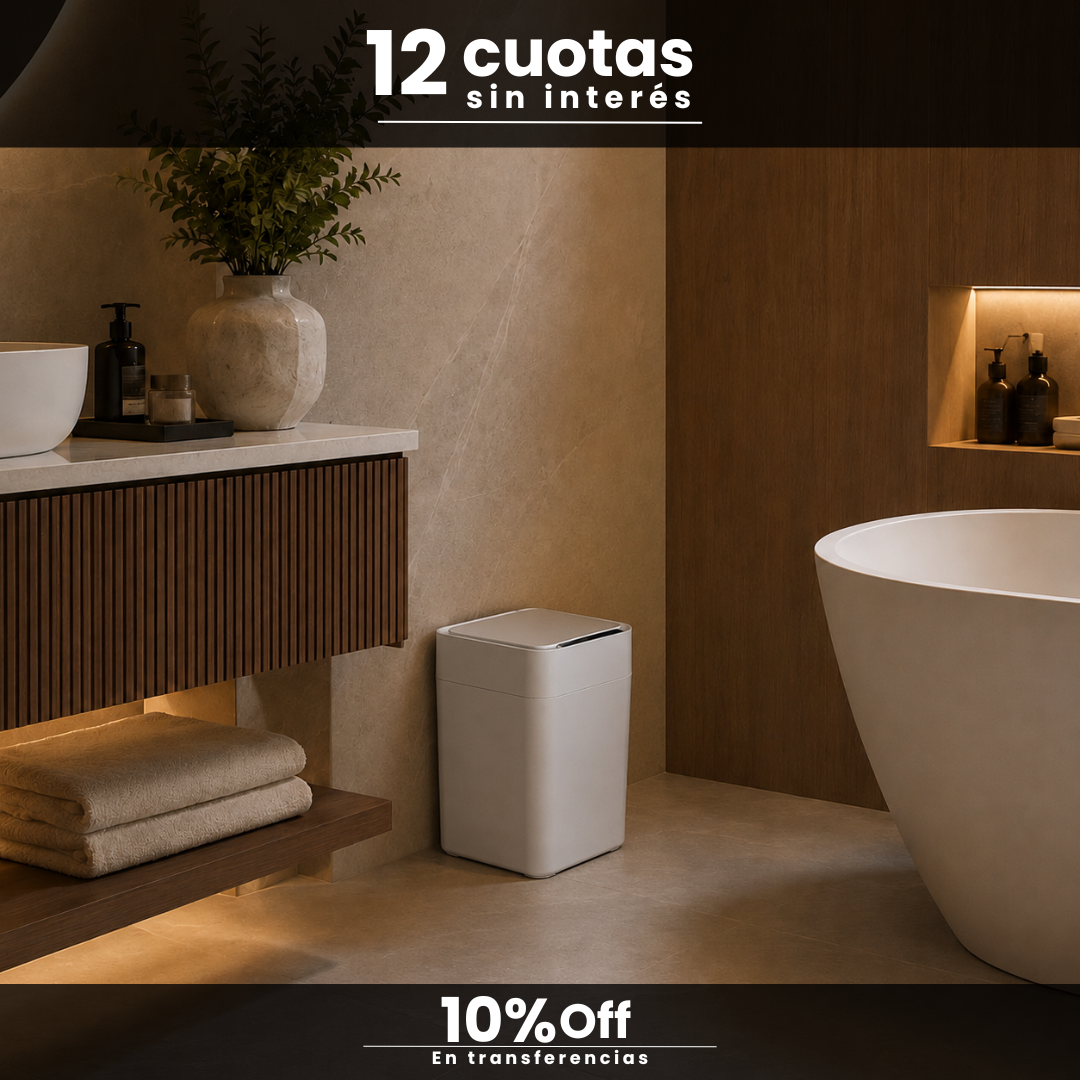 Papelera inteligente - Papelera cero contacto - Papelera con sellado automático de bolsa - Papelera sella y recambia la bolsa sola - Papelera BinElite inteligente cero contacto 