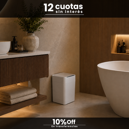 Papelera inteligente - Papelera cero contacto - Papelera con sellado automático de bolsa - Papelera sella y recambia la bolsa sola - Papelera BinElite inteligente cero contacto 