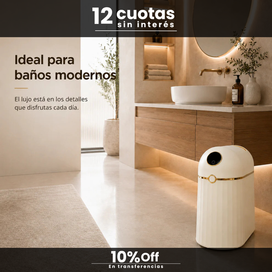 Papelera inteligente - Papelera cero contacto - Papelera con sellado automático de bolsa - Papelera sella y recambia la bolsa sola - Papelera BinLite inteligente cero contacto 