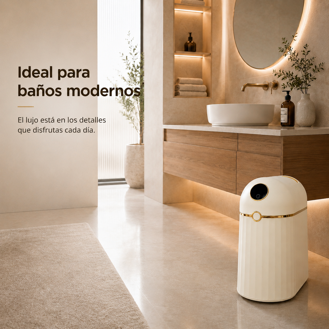 Papelera inteligente - Papelera cero contacto - Papelera con sellado automático de bolsa - Papelera sella y recambia la bolsa sola - Papelera BinLite inteligente cero contacto 