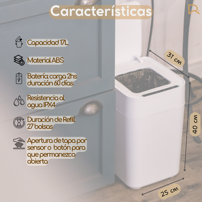 BinElite TU01 / Papelera Inteligente Cero Contacto