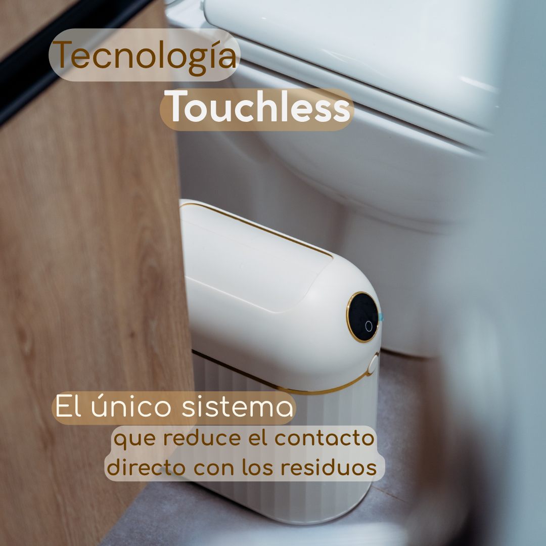 Papelera inteligente - Papelera cero contacto - Papelera con sellado automático de bolsa - Papelera sella y recambia la bolsa sola - Papelera BinLite inteligente cero contacto 