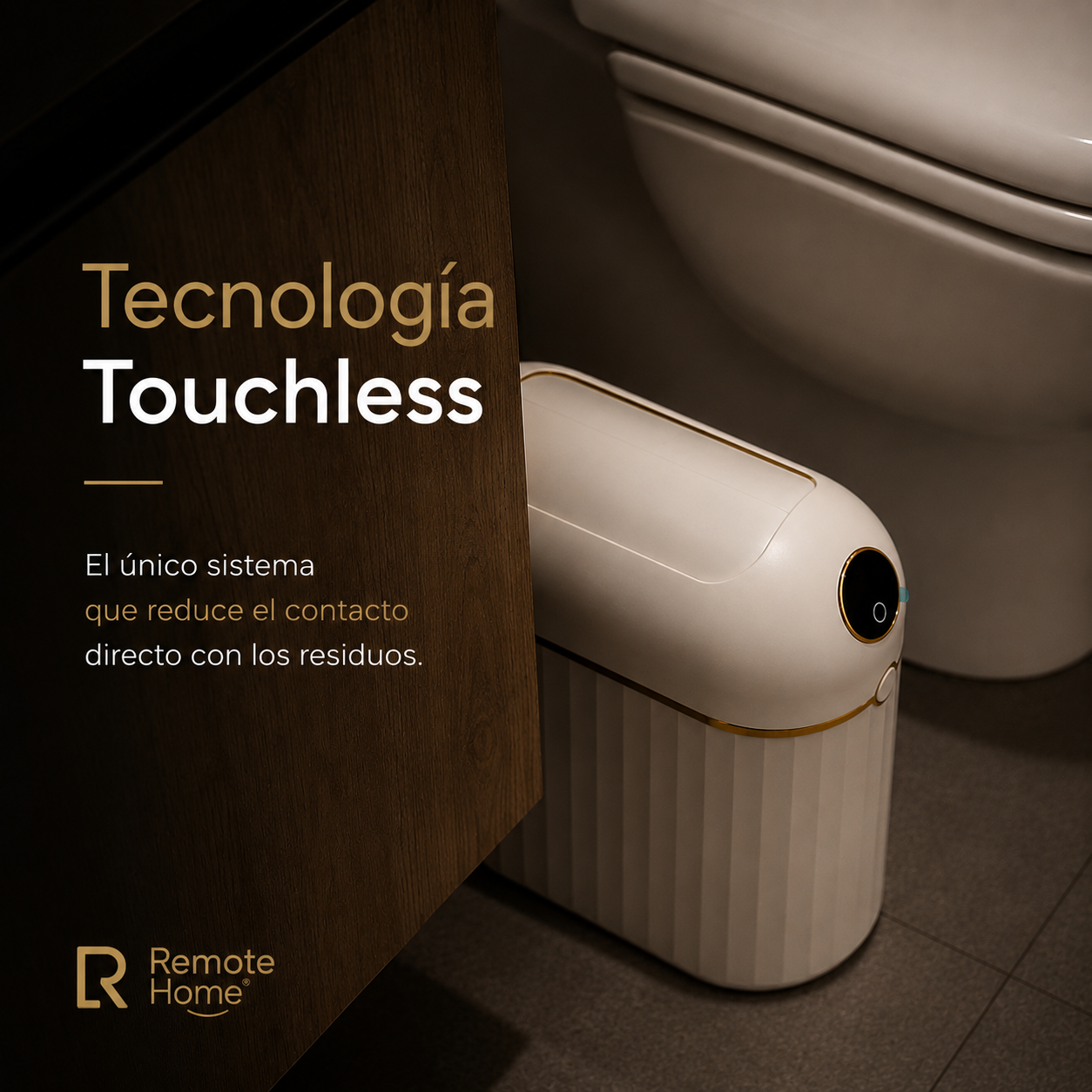 Papelera inteligente - Papelera cero contacto - Papelera con sellado automático de bolsa - Papelera sella y recambia la bolsa sola - Papelera BinLite inteligente cero contacto 
