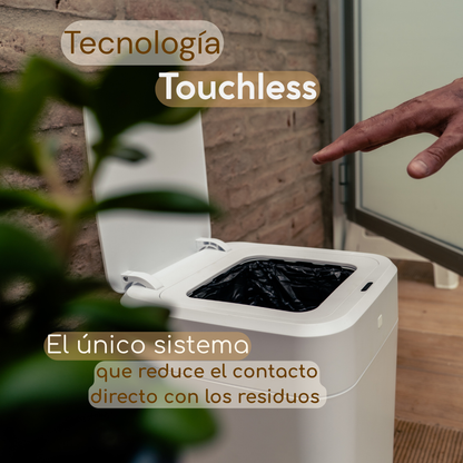 Papelera inteligente - Papelera cero contacto - Papelera con sellado automático de bolsa - Papelera sella y recambia la bolsa sola - Papelera UltraBin inteligente cero contacto 