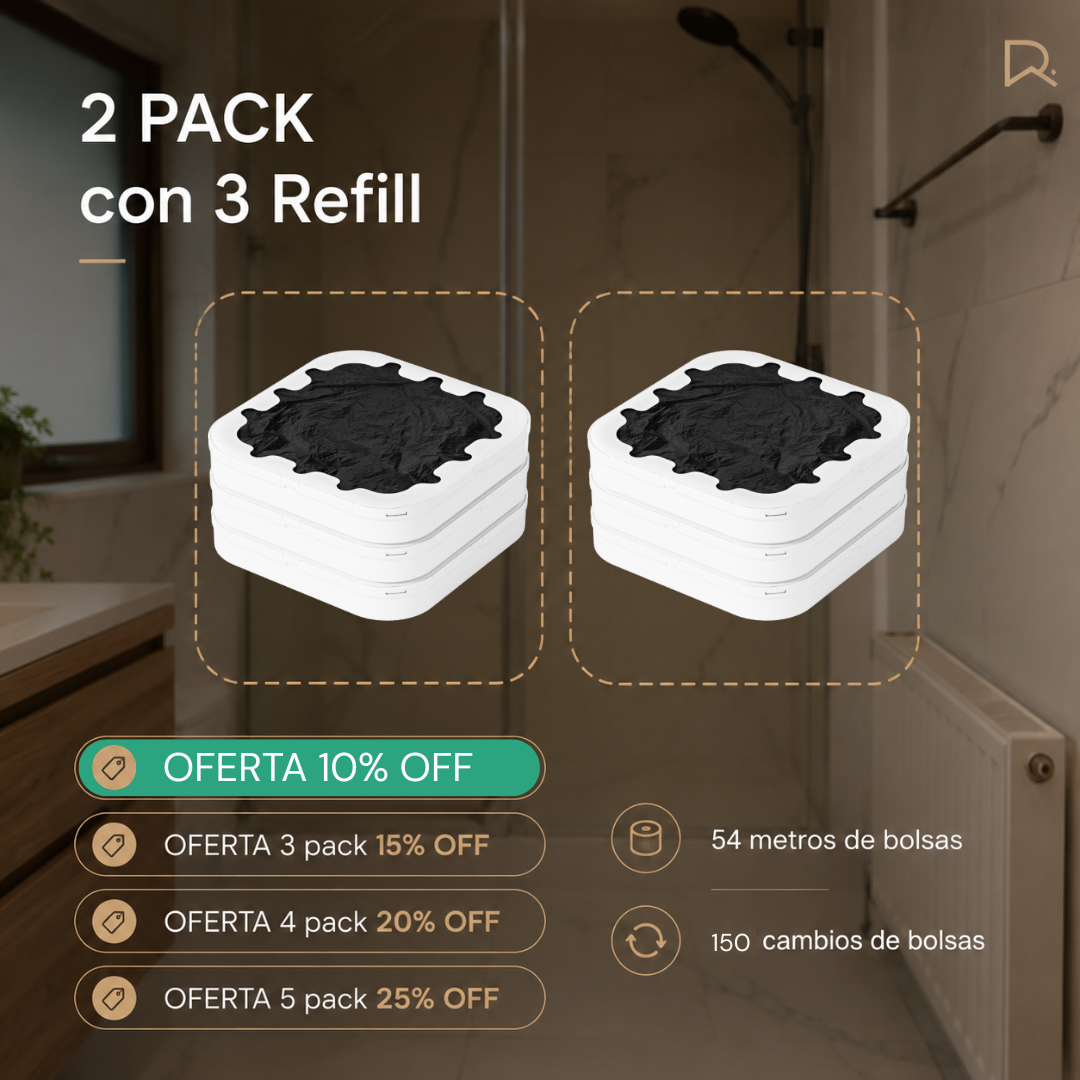 Refill de bolsas para papelera inteligente BinElite pack repuesto bolsa refill