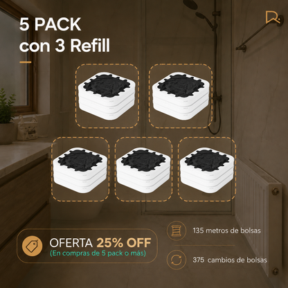 Refill de bolsas para papelera inteligente BinElite pack repuesto bolsa refill